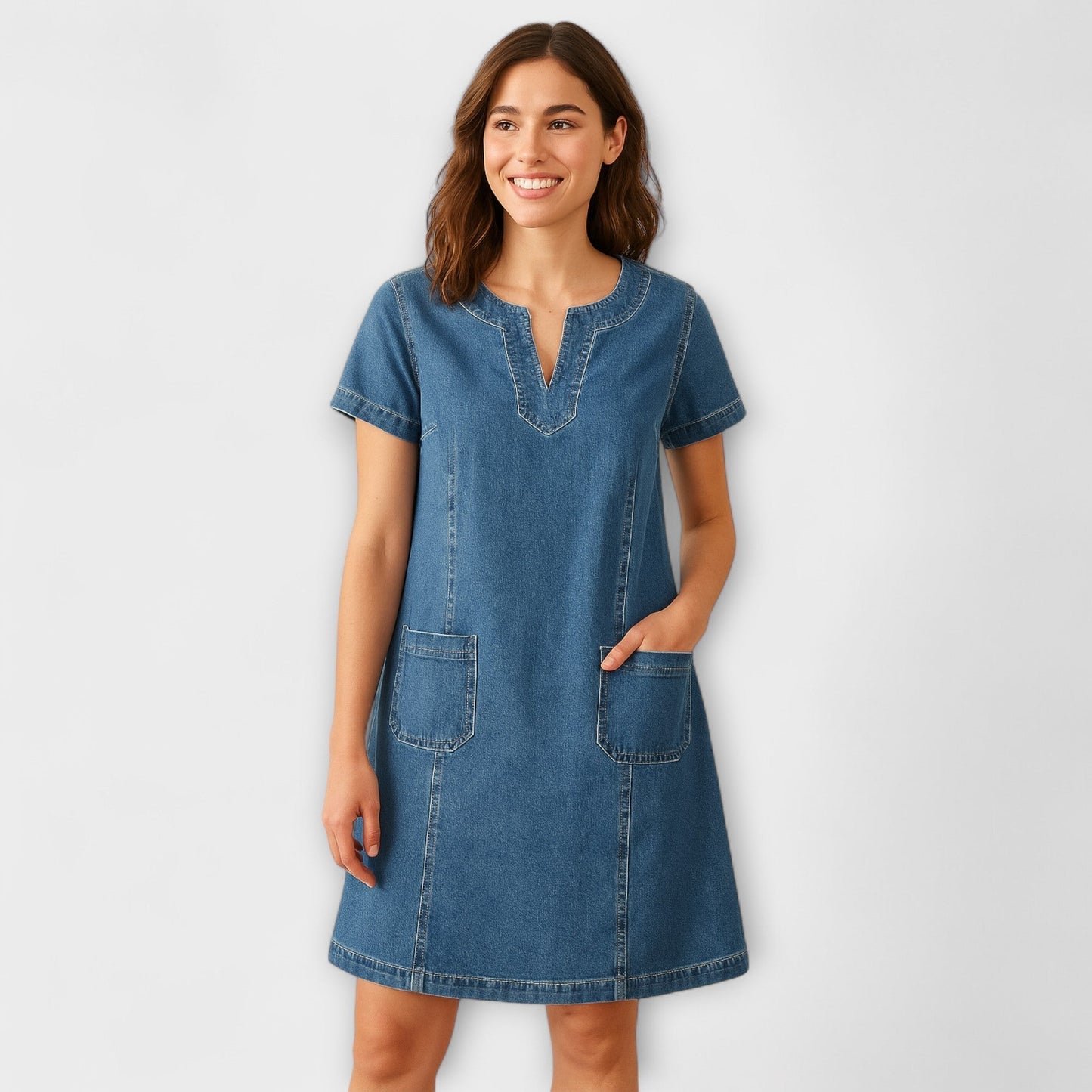 Rochie din Denim Moale