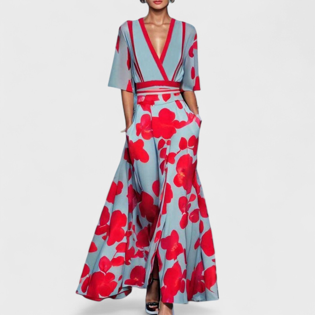 Océane - Rochie maxi florală elegantă