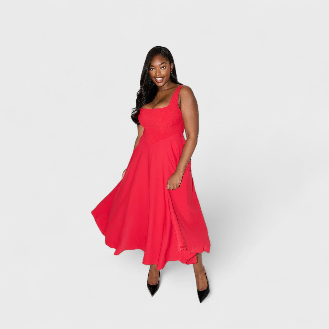 Amelia – Rochie midi fluidă fără timp