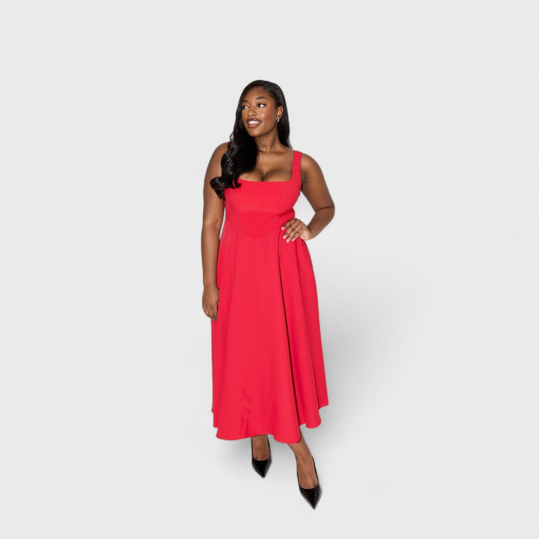 Amelia – Rochie midi fluidă fără timp