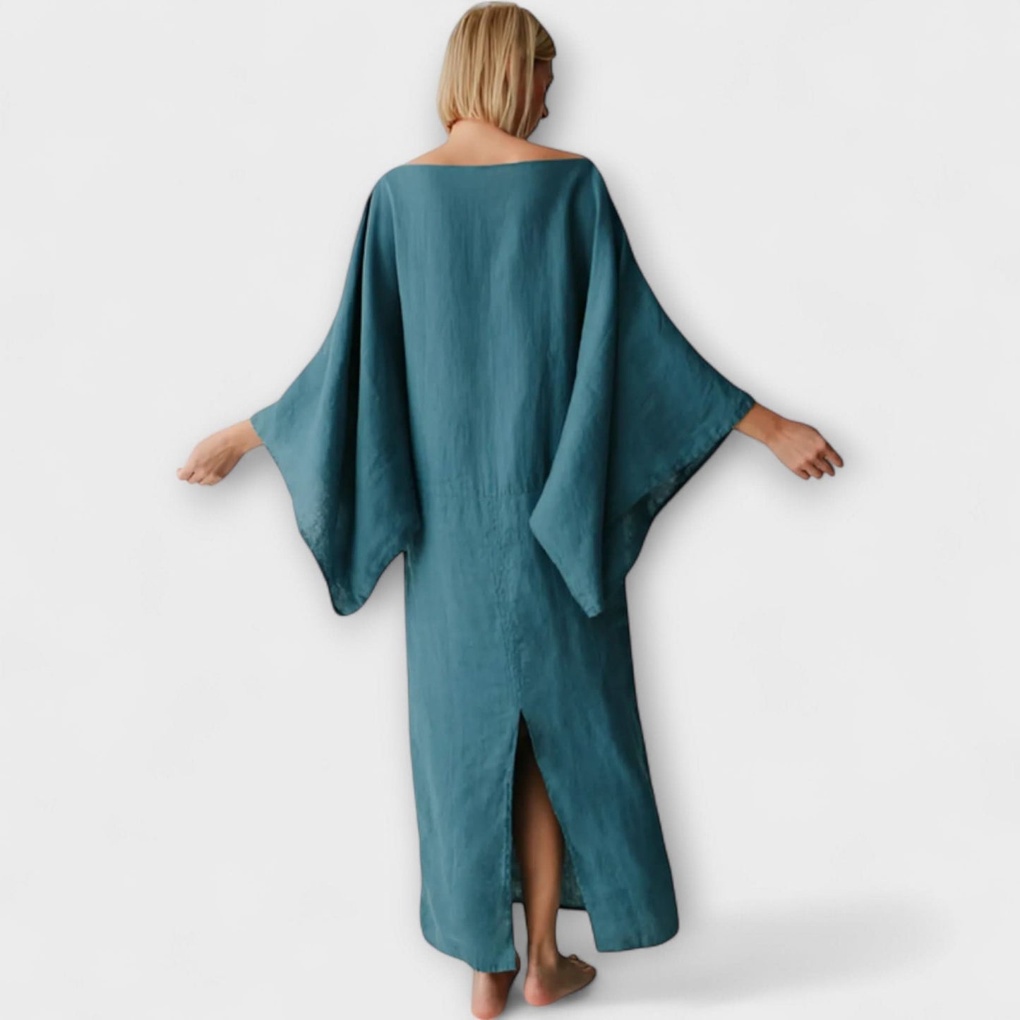 Rochie kimono din in și bumbac