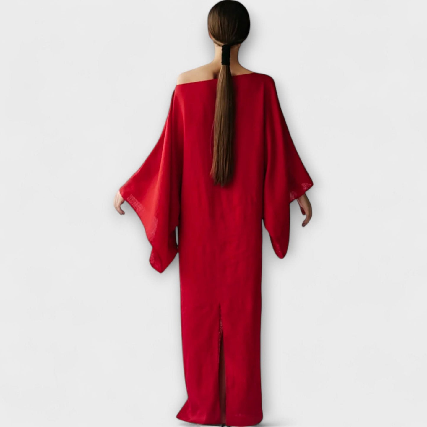 Rochie kimono din in și bumbac
