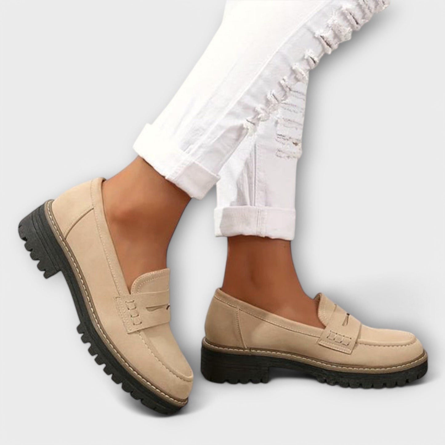 Kristýna Mocasi elegante clasice urbane din piele întoarsă