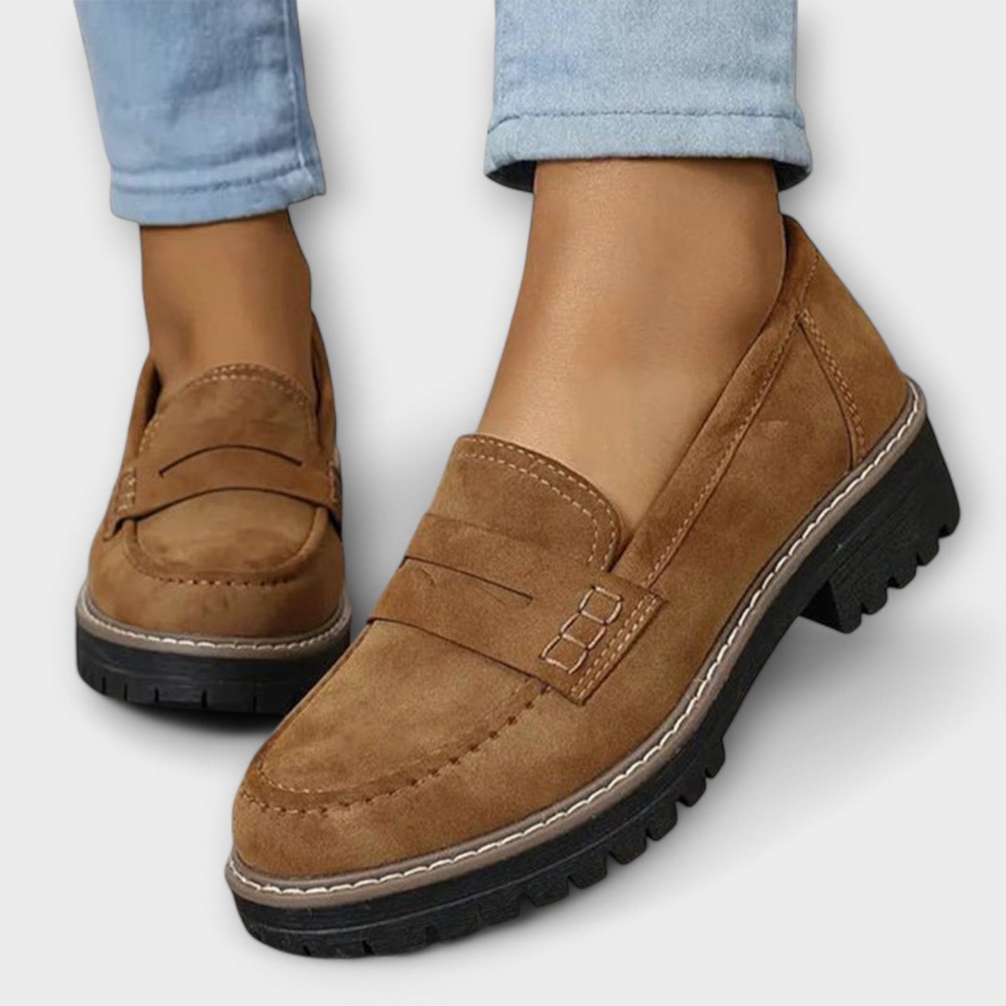 Kristýna Mocasi elegante clasice urbane din piele întoarsă