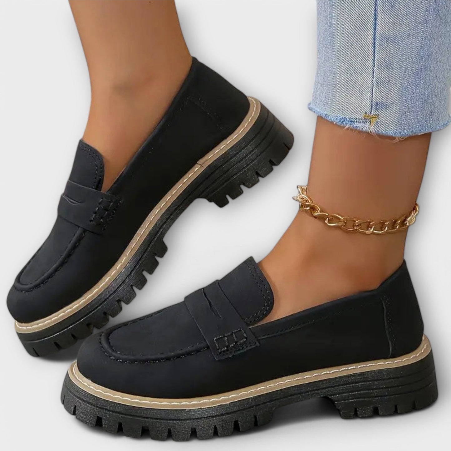 Kristýna Mocasi elegante clasice urbane din piele întoarsă
