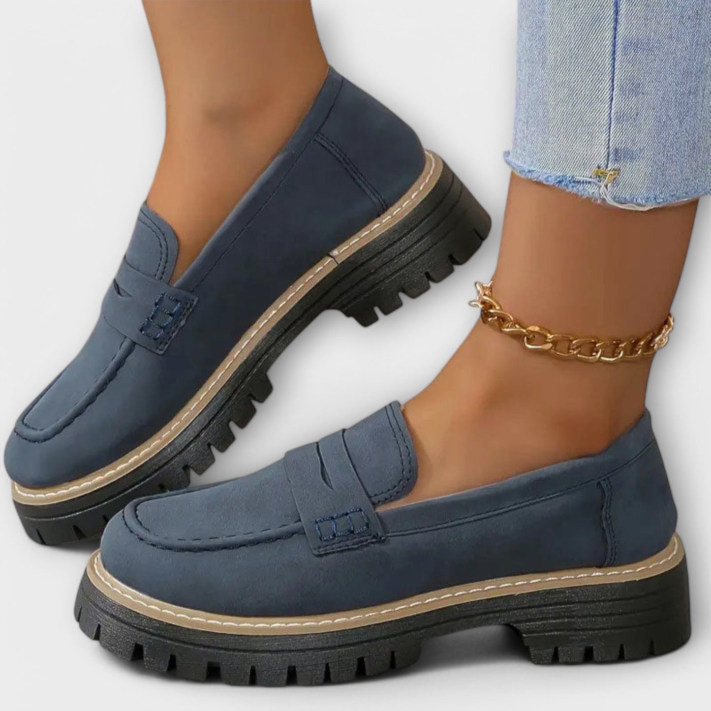 Kristýna Mocasi elegante clasice urbane din piele întoarsă