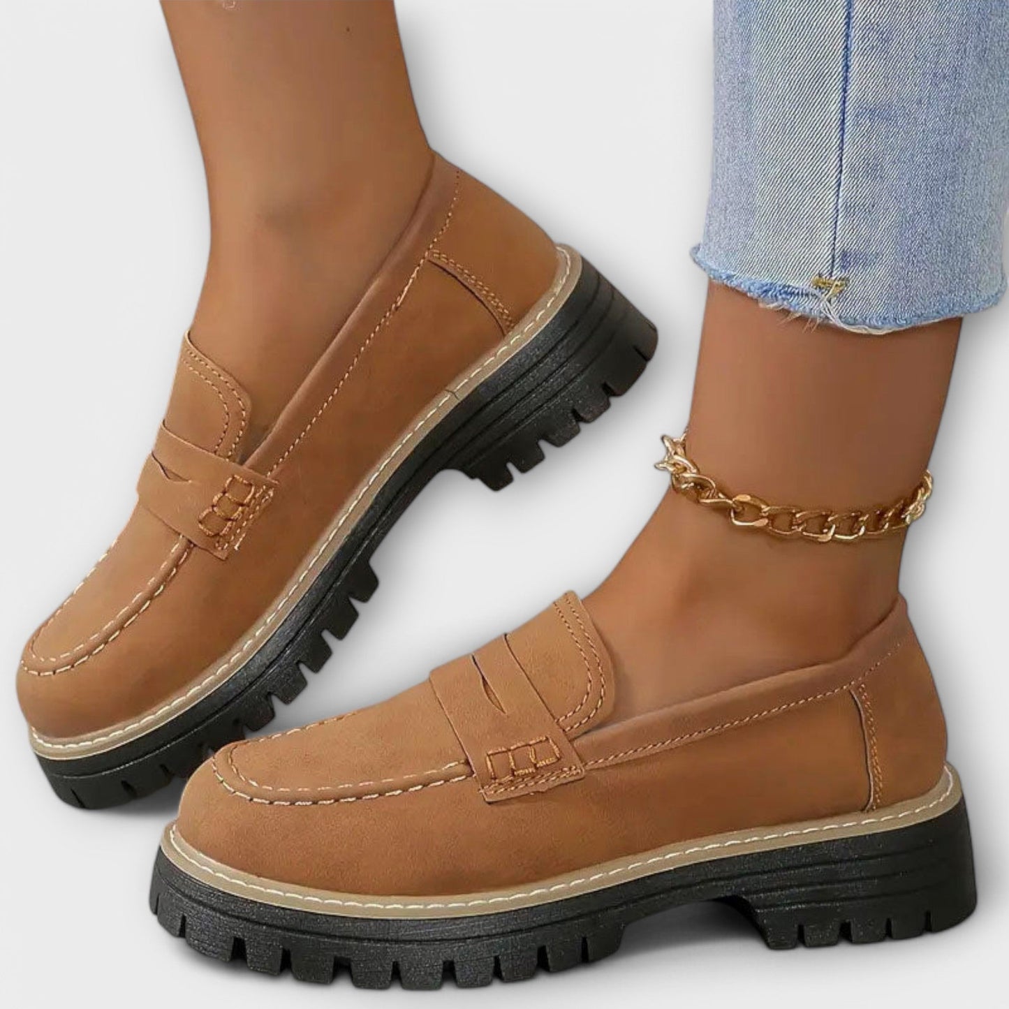 Kristýna Mocasi elegante clasice urbane din piele întoarsă