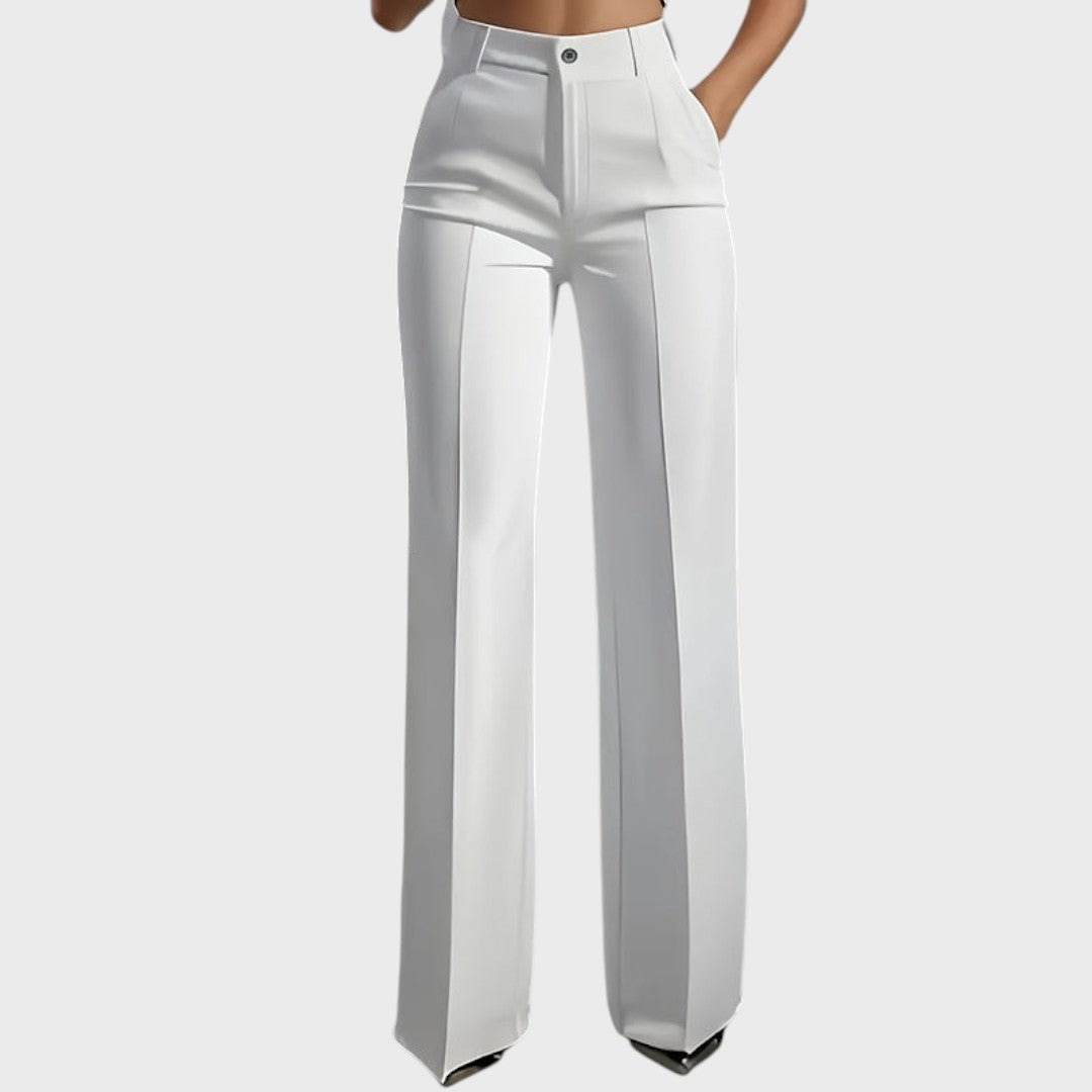 Pantaloni eleganți cu talie înaltă