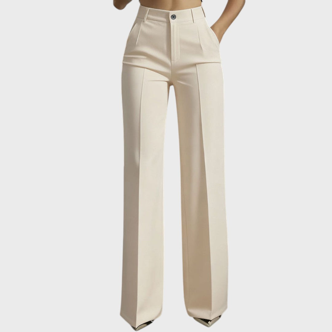 Pantaloni eleganți cu talie înaltă