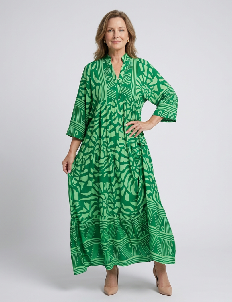Amandine | Rochie Midi cu Butoane