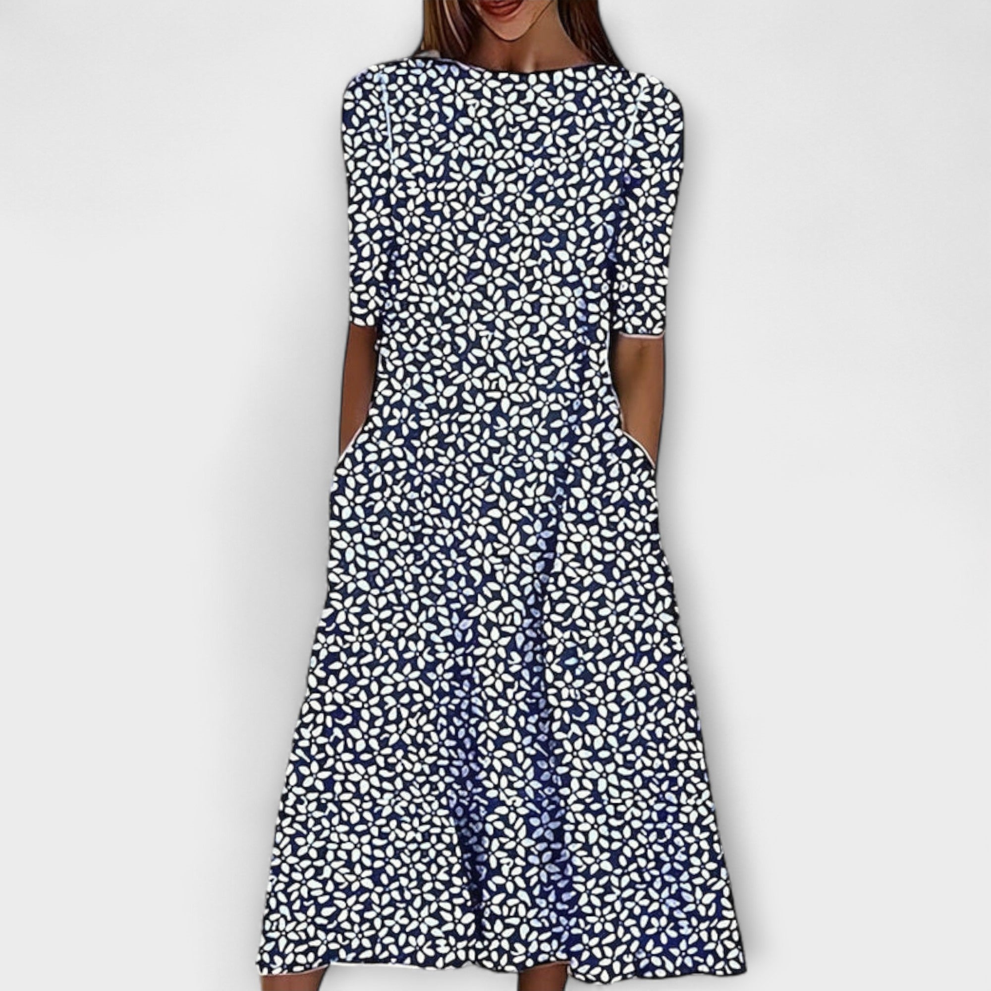 Rochie florală de plajă